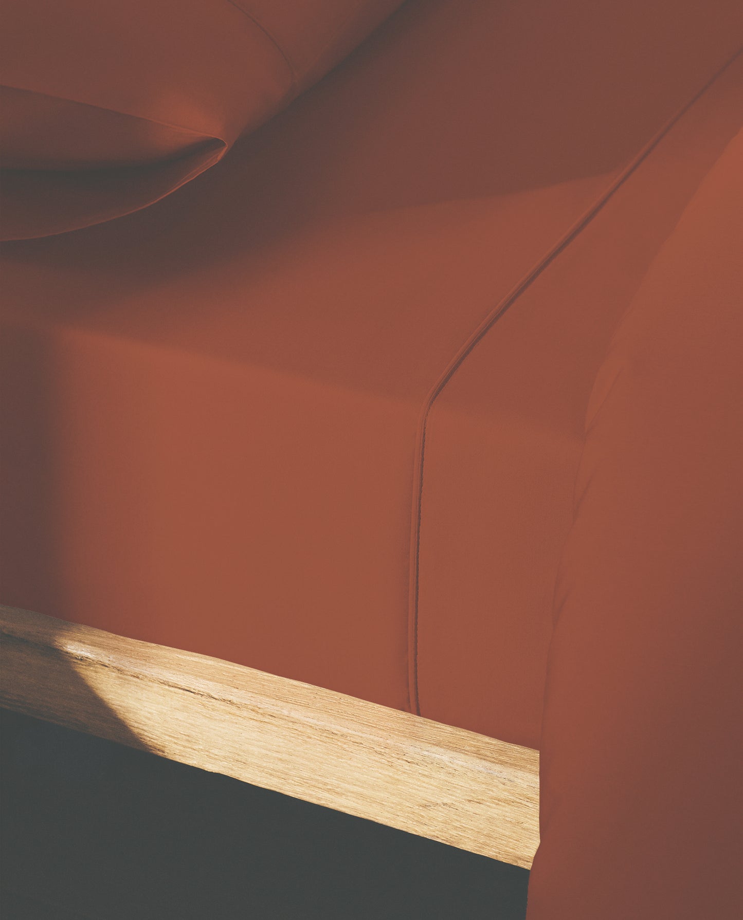 BURNT ORANGE | SOLID FLAT SHEET | 210TC