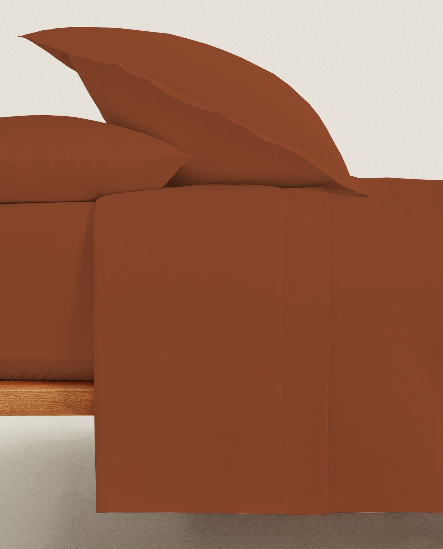 BURNT ORANGE | SOLID FLAT SHEET | 210TC