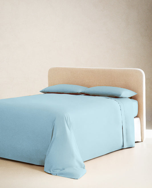 SKY BLUE | SOLID FLAT SHEET | 400TC