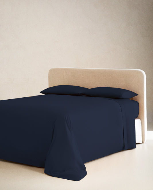 NAVY BLUE | SOLID FLAT SHEET | 300TC
