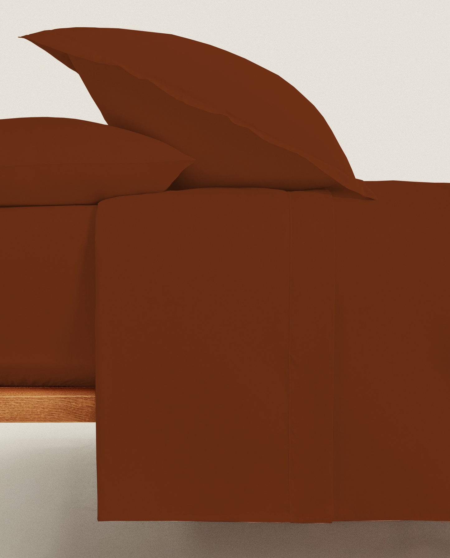 BURNT ORANGE | SOLID FLAT SHEET | 210TC