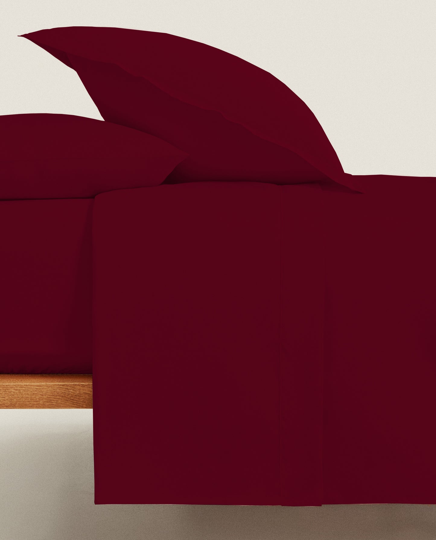 BURGUNDY | SOLID FLAT SHEET | 300TC