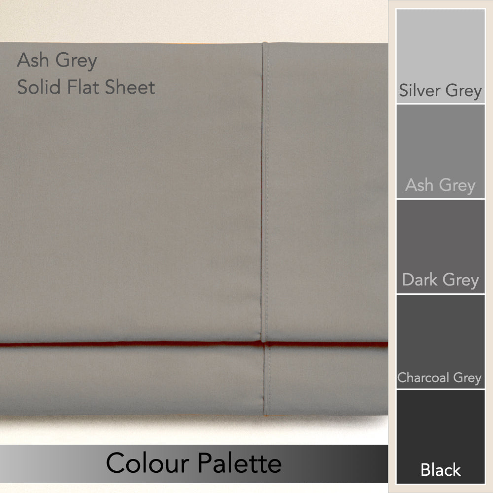 ASH GREY | SOLID FLAT SHEET | 210TC