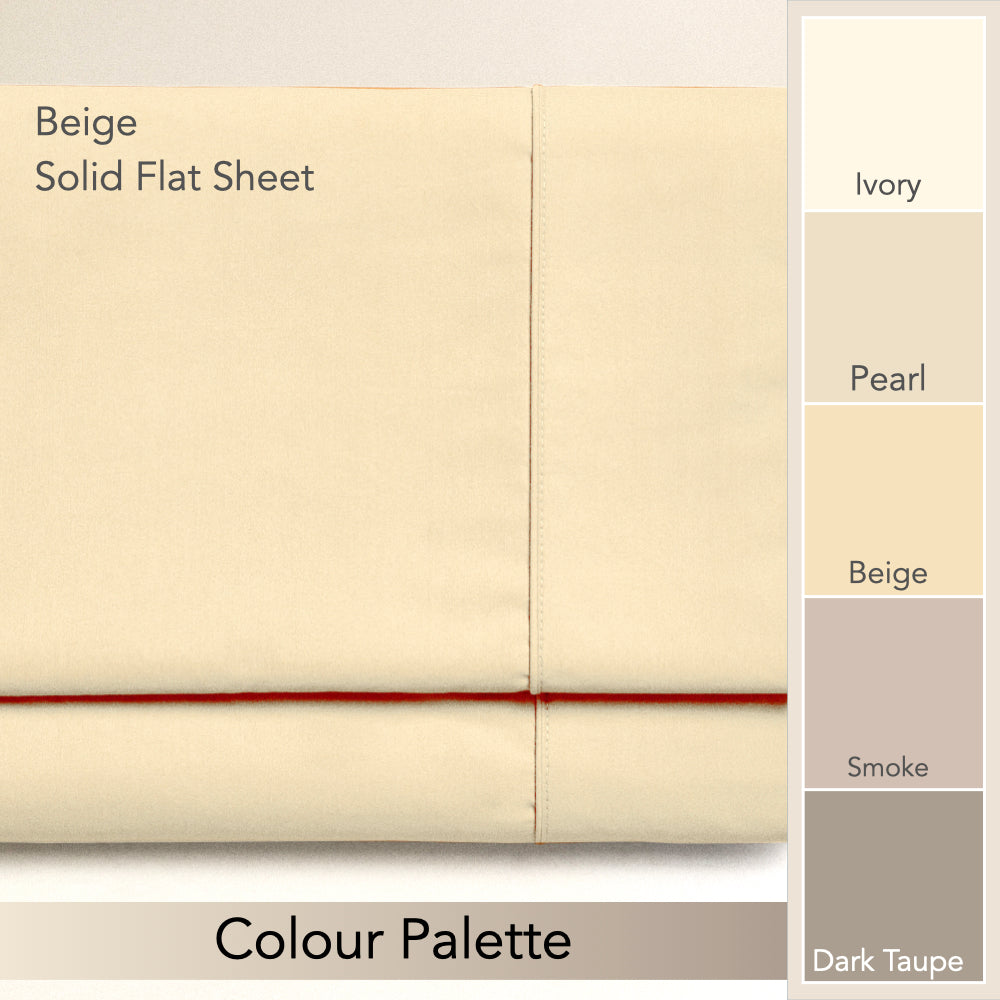 BEIGE | SOLID FLAT SHEET | 210TC