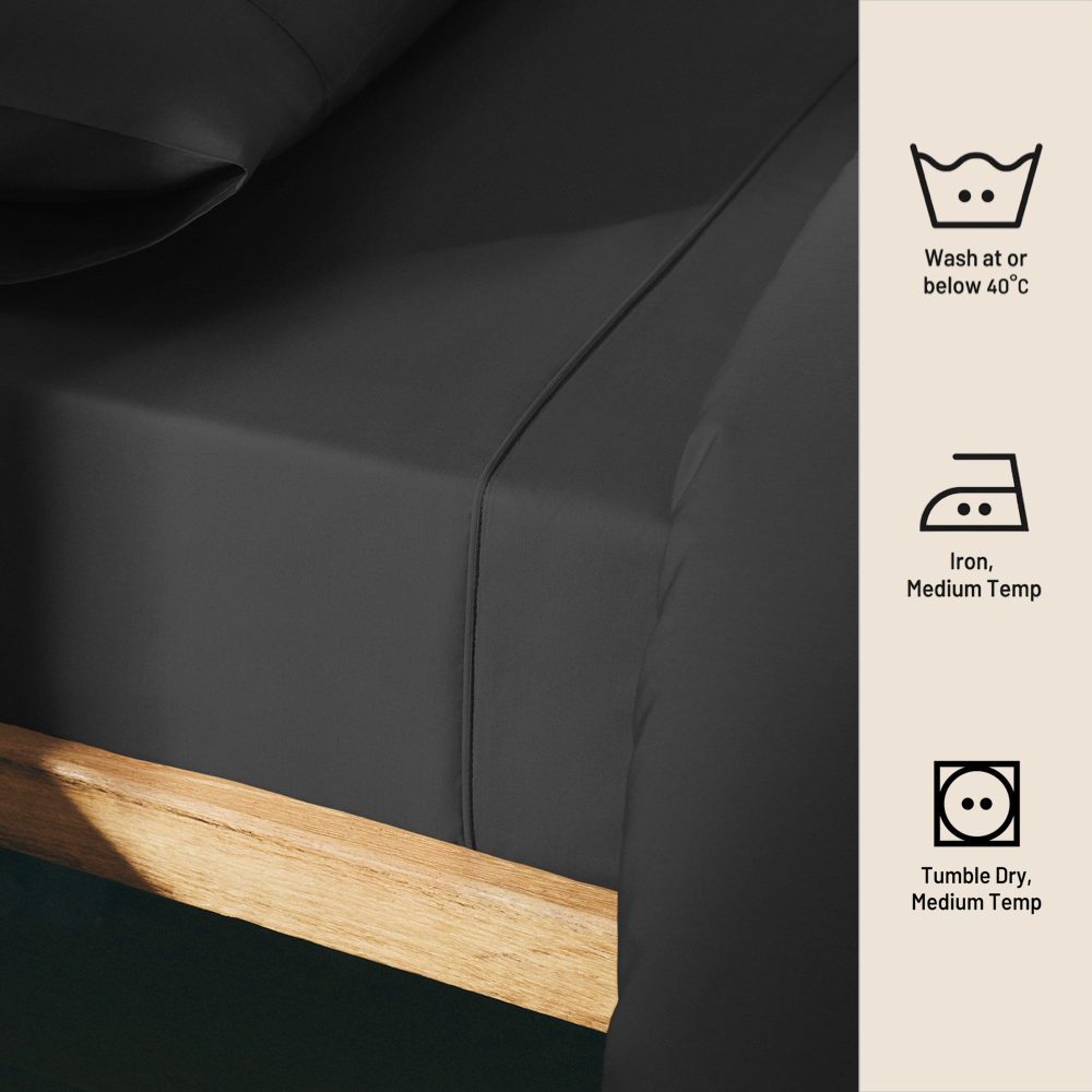 BLACK | SOLID FLAT SHEET | 210TC