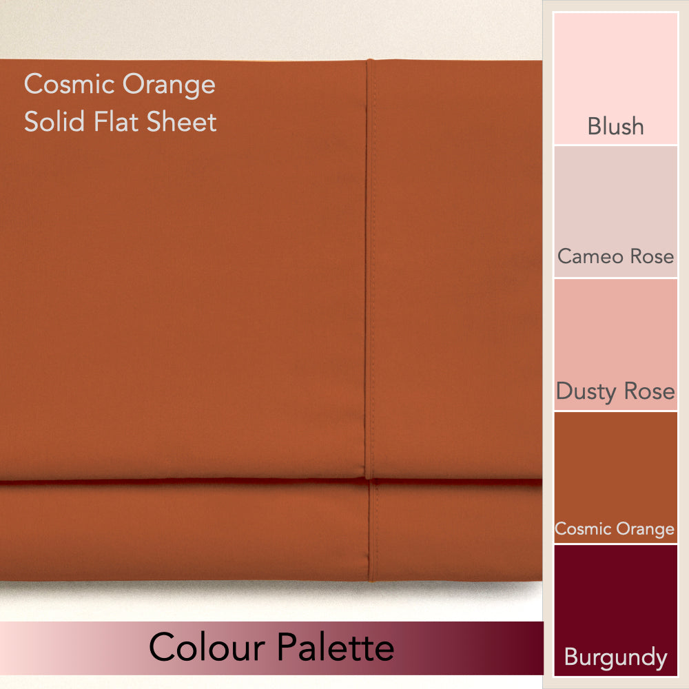 BURNT ORANGE | SOLID FLAT SHEET | 210TC
