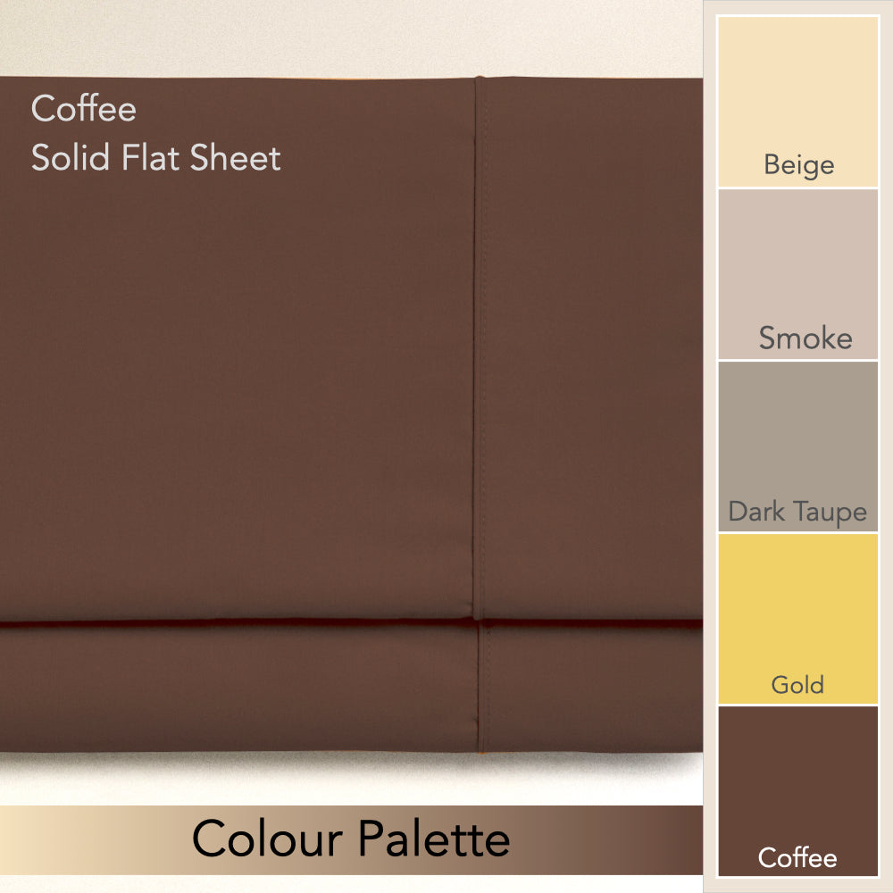 COFFEE | SOLID FLAT SHEET | 210TC