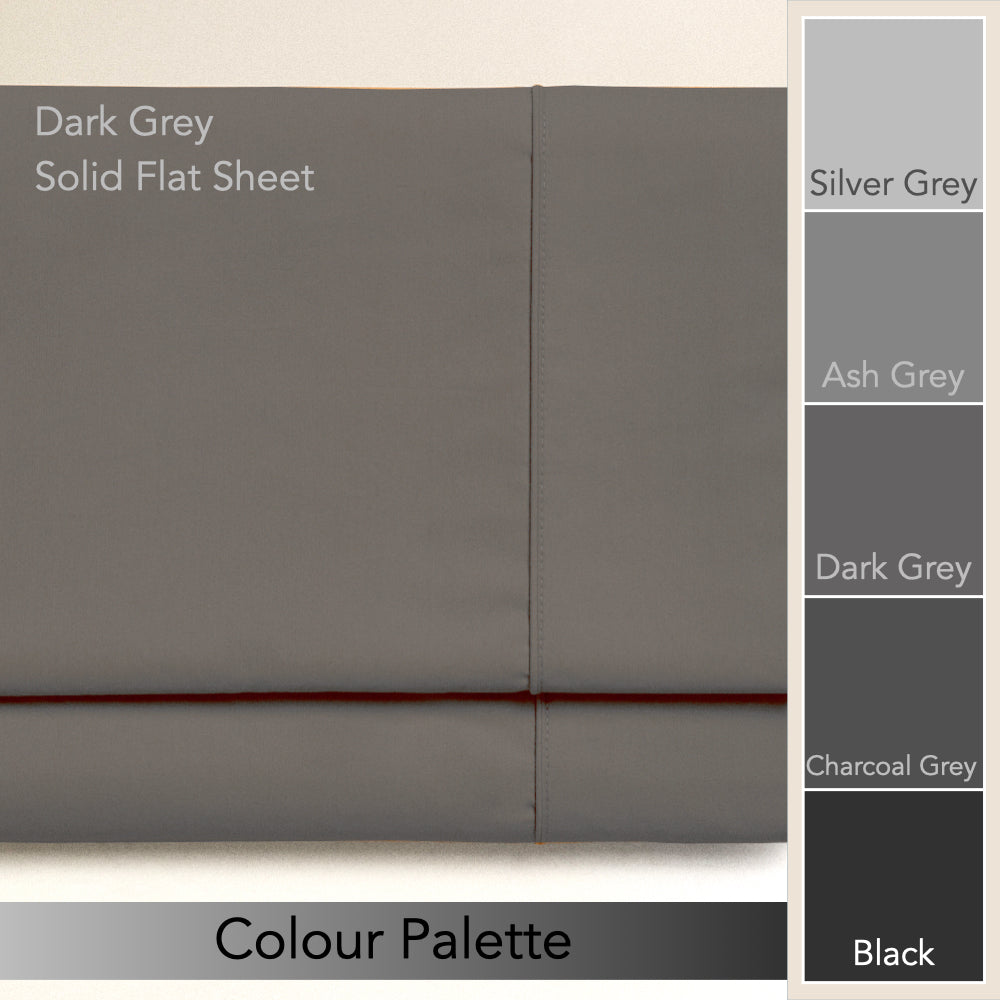 DARK GREY | SOLID FLAT SHEET | 210TC