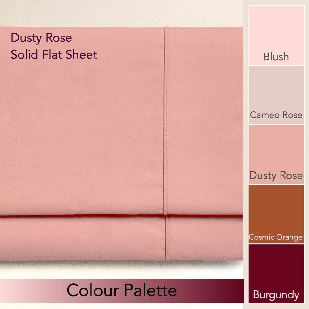 DUSTY ROSE | SOLID FLAT SHEET | 210TC