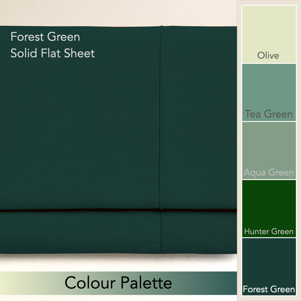 FOREST GREEN | SOLID FLAT SHEET | 210TC
