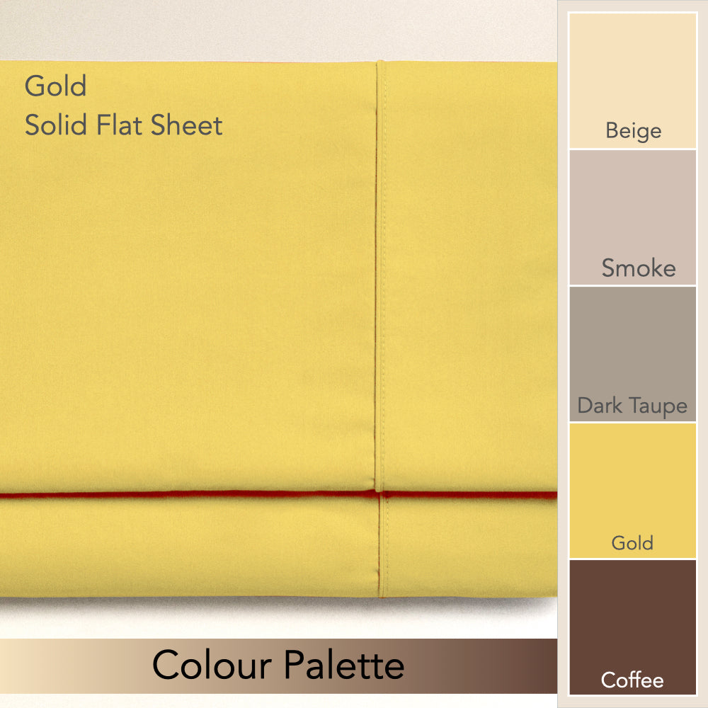 GOLD | SOLID FLAT SHEET | 210TC