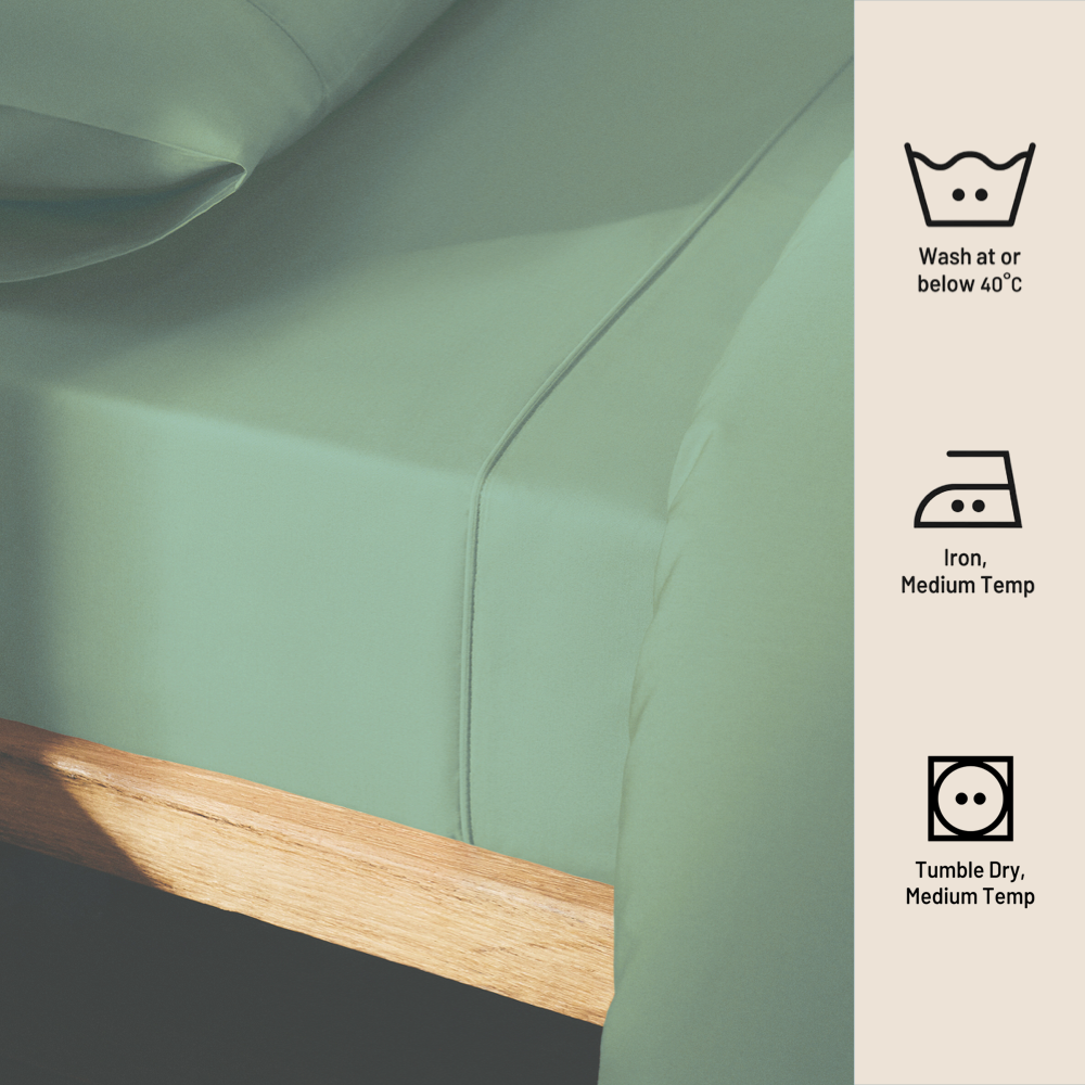 TEA GREEN | SOLID FLAT SHEET | 210TC