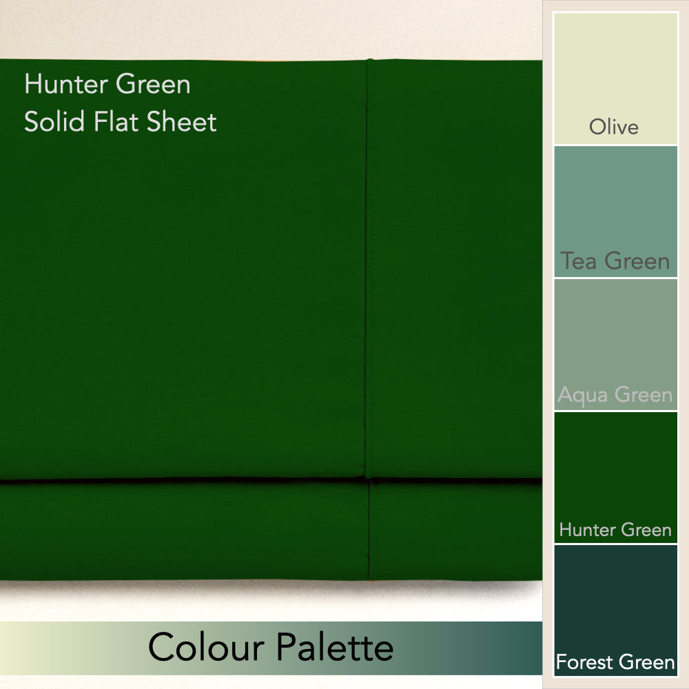 HUNTER GREEN | SOLID FLAT SHEET | 210TC