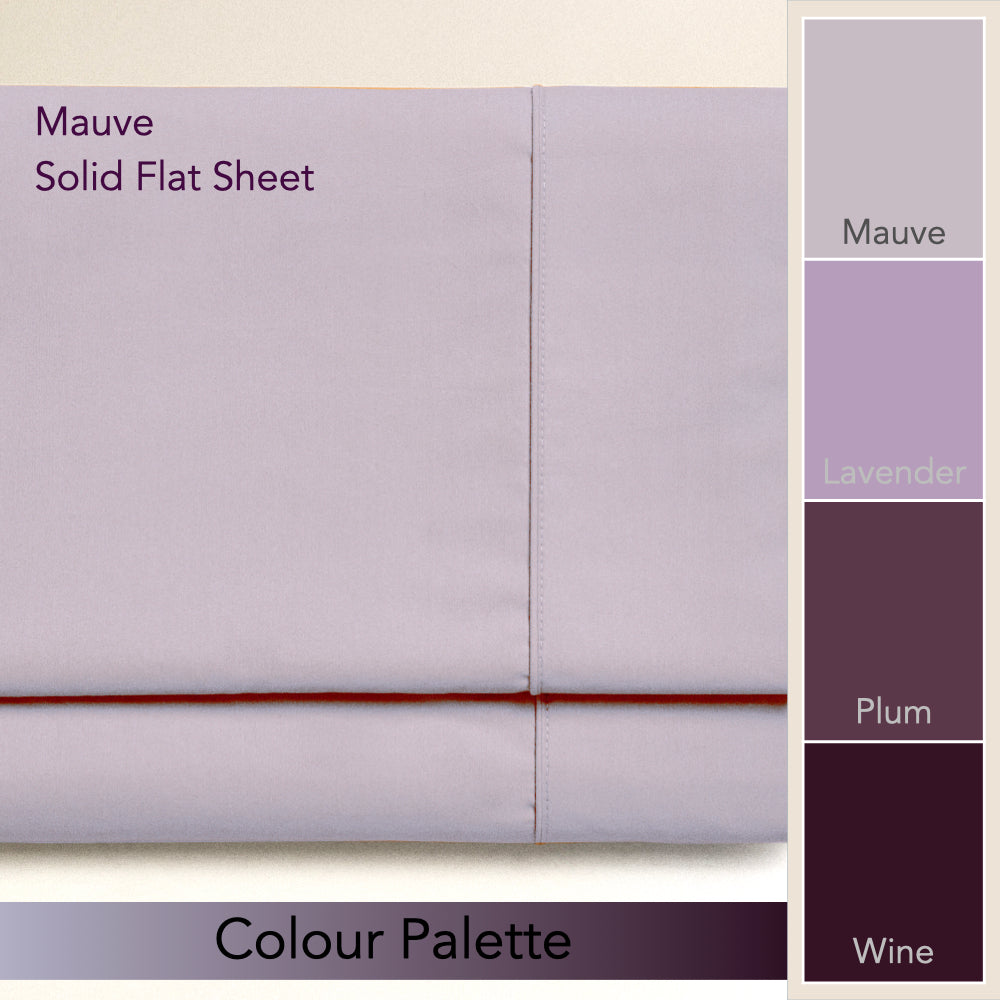 MAUVE | SOLID FLAT SHEET | 210TC