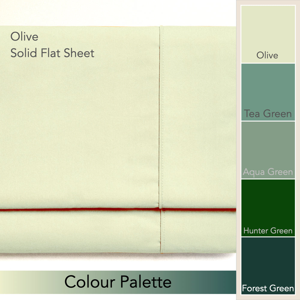 OLIVE | SOLID FLAT SHEET | 210TC