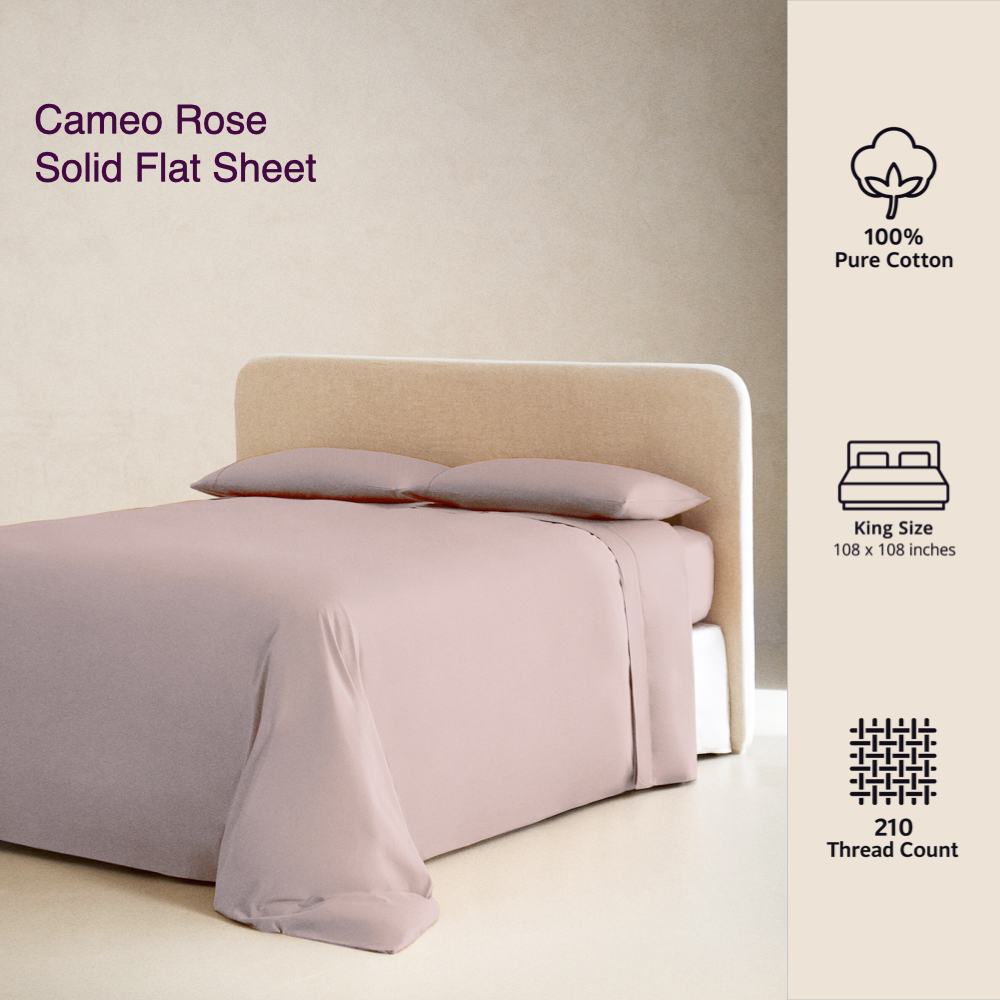 CAMEO ROSE | SOLID FLAT SHEET | 210TC