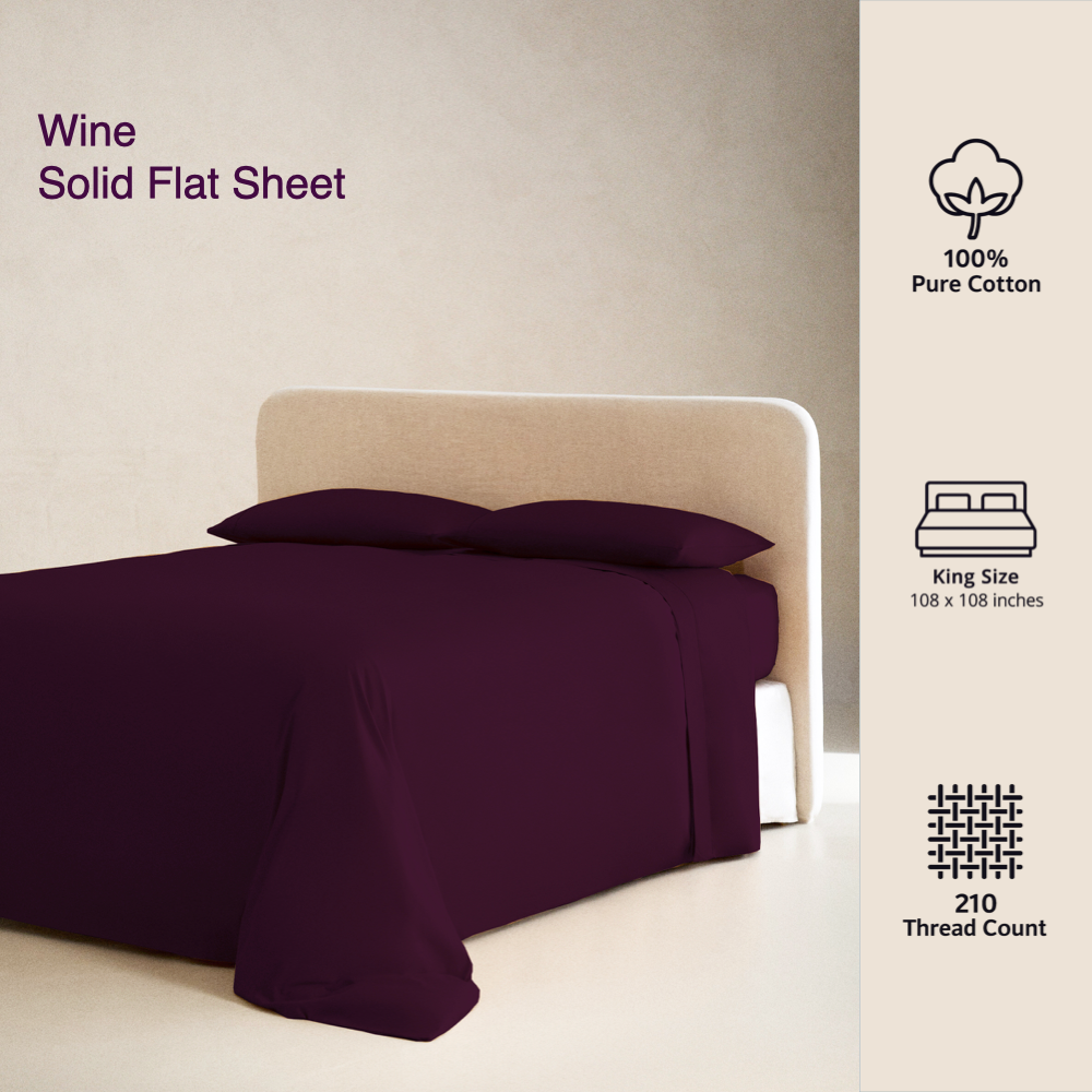 WINE | SOLID FLAT SHEET | 210TC