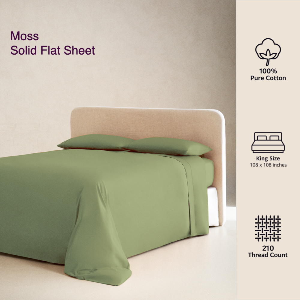 MOSS | SOLID FLAT SHEET | 210TC