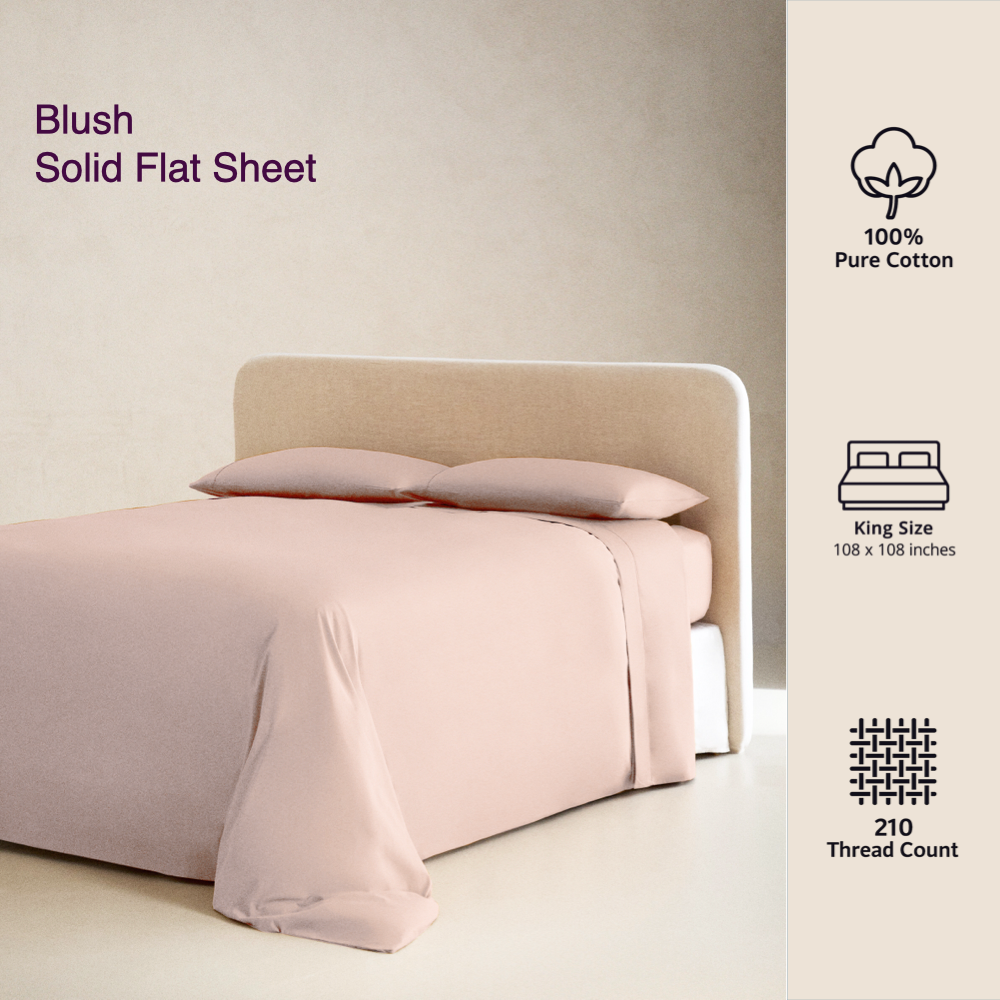 BLUSH | SOLID FLAT SHEET | 210TC