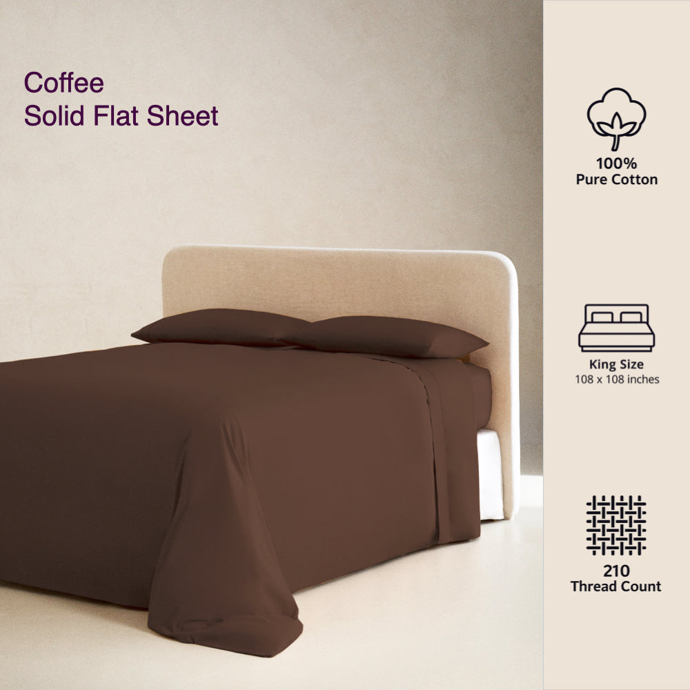 COFFEE | SOLID FLAT SHEET | 210TC