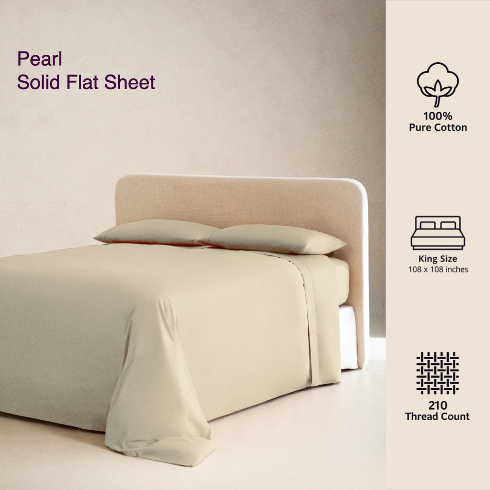 PEARL | SOLID FLAT SHEET | 210TC
