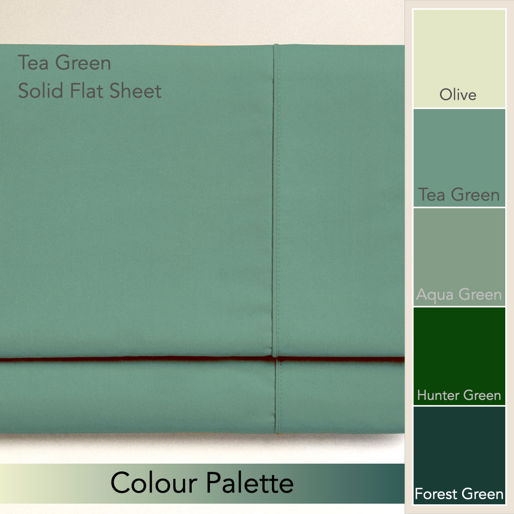 TEA GREEN | SOLID FLAT SHEET | 210TC