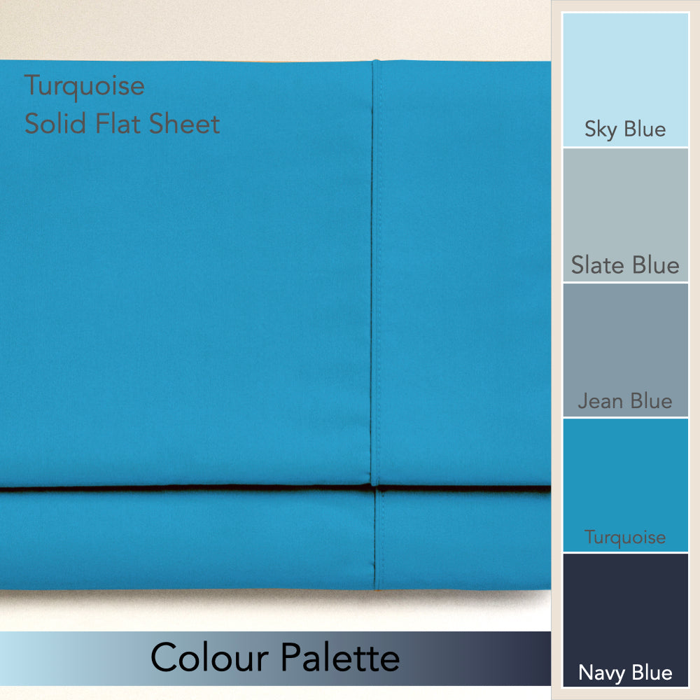 TURQUOISE | SOLID FLAT SHEET | 210TC